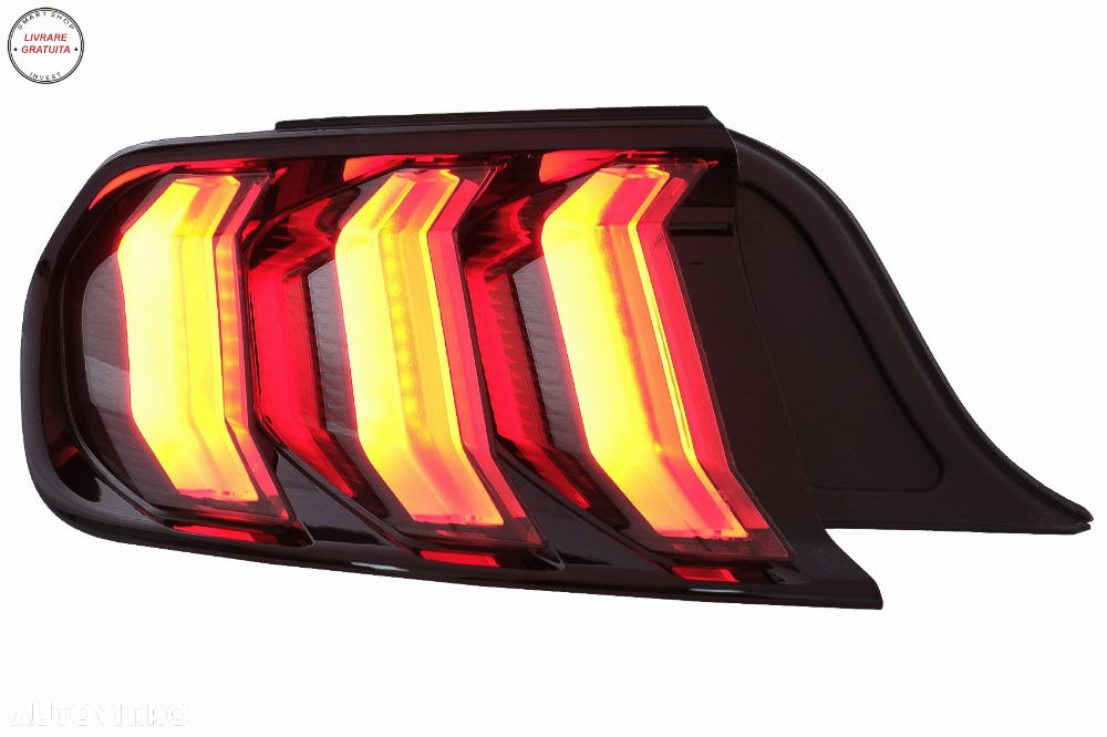 Stopuri Full LED Ford Mustang VI S550 (2015-2019) Fumuriu cu Semnal Dinamic Secven- livrare gratuita - 10