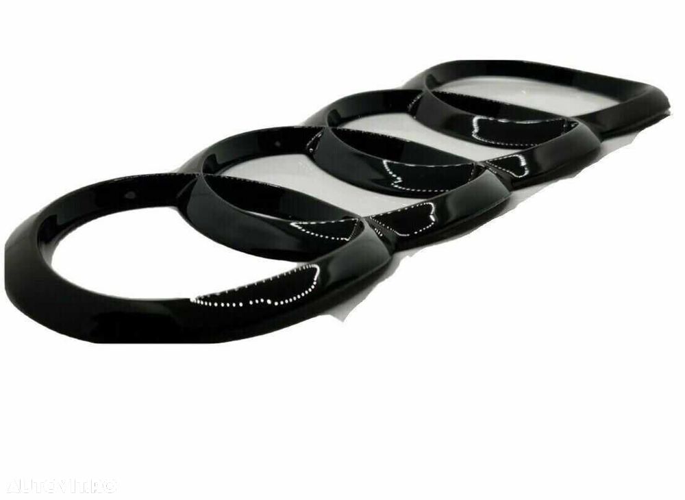 Emblema Semn Logo Spate Audi A5 A7 Curbata Concava Negru Neagra Crom - 1