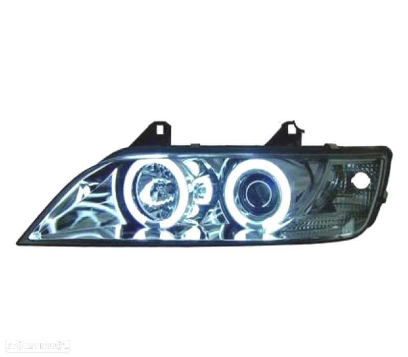 FARÓIS BMW Z3 96-02 ANGEL EYES CCFL FUNDO CROMADO - 2