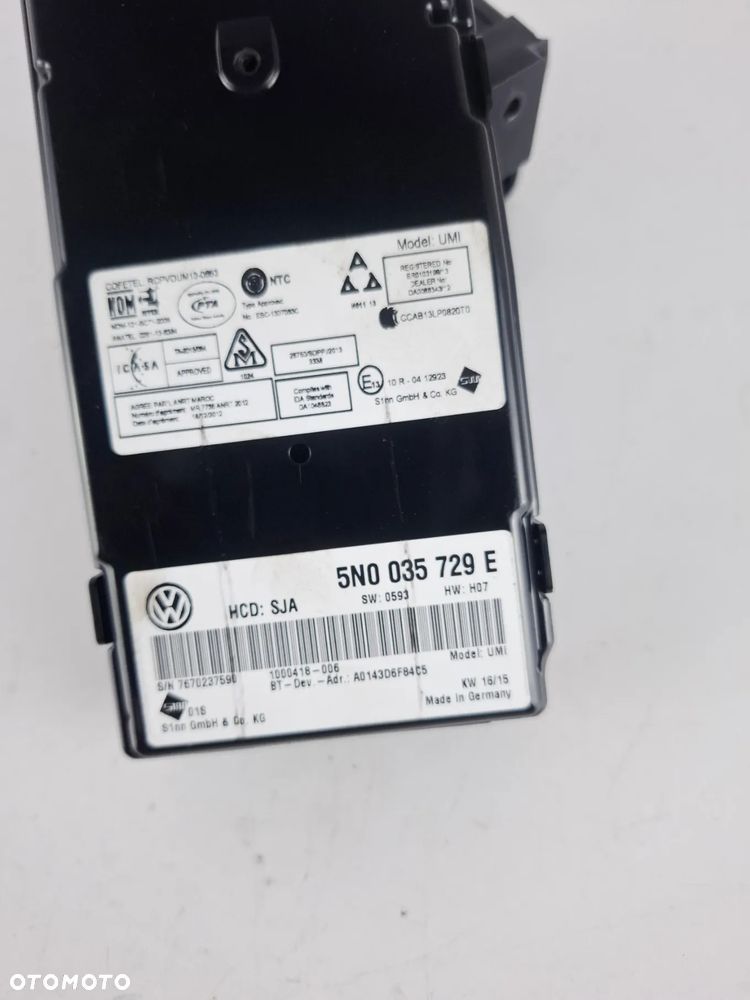 Moduł Czytnik Sterownik Interface Interfejs VW 5N0035729E - 5