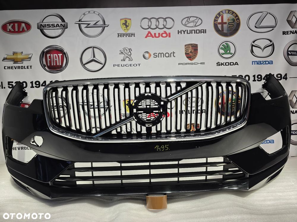 VOLVO XC60 II 16- ZDERZAK PRZEDNI PRZÓD BEZ SPRYSKÓW , KOLOR CZARNY METALIK , NR 31425160 , NR AUKCJI NZ1495