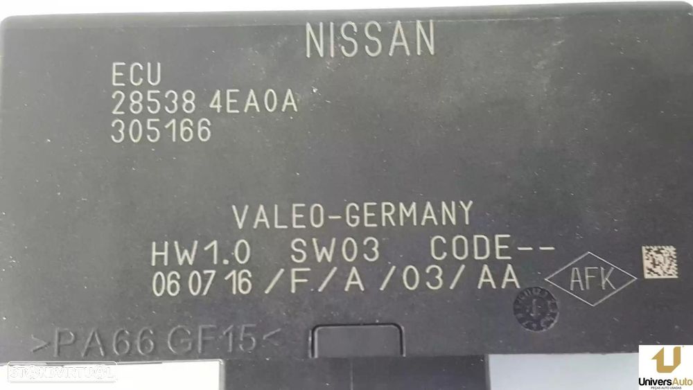 MODULO ELECTRONICO NISSAN QASHQAI II TODO TERRENO, FECHADA 2016 -285384EA0A - 2