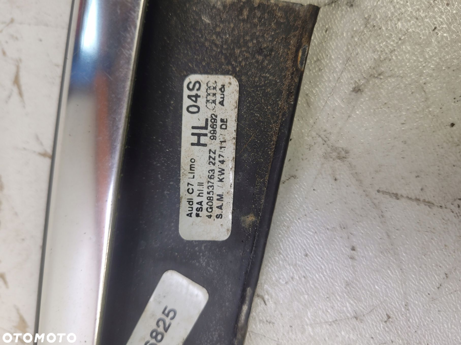 LISTWA CHROM DRZWI AUDI A6 C7 LEWY TYŁ 4G0853763 - 5
