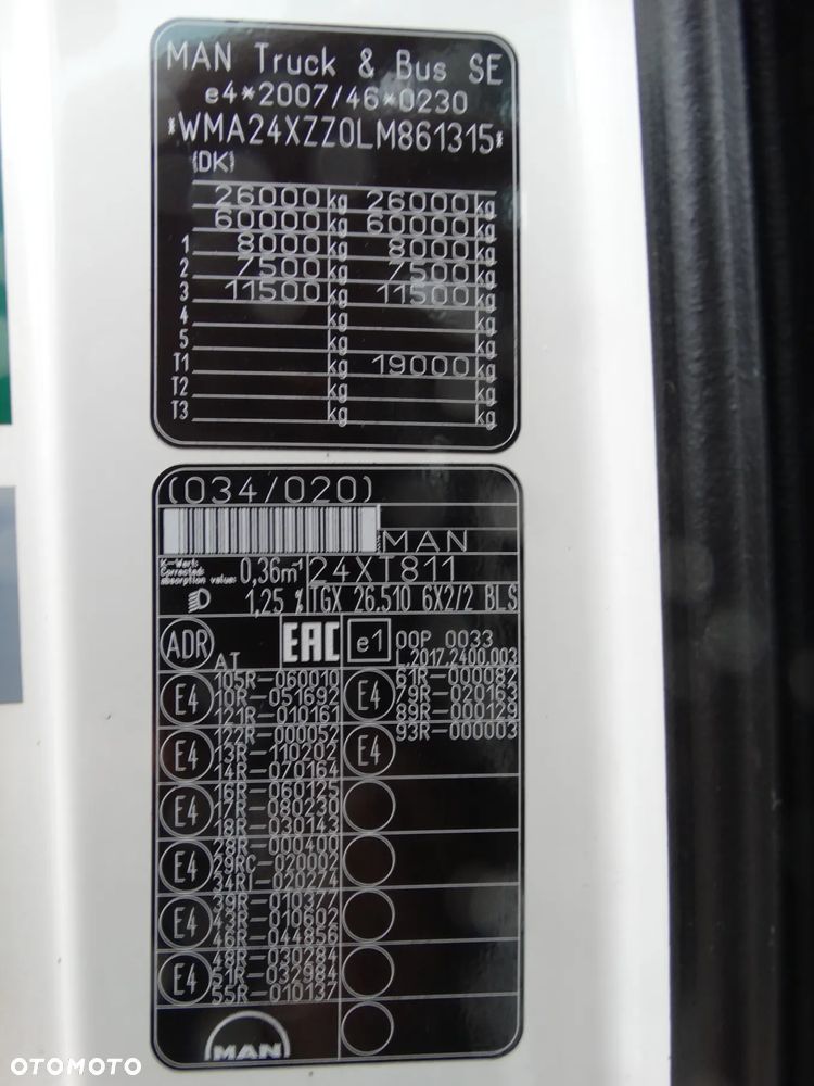 MAN TGX 26.510 6X2/2 BLS, serwisowany, - 17