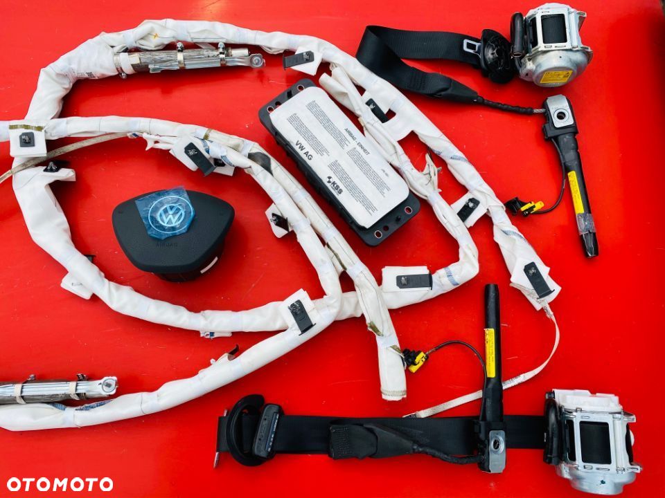 VW TIGUAN 5NA USA TOURAN 5T AIRBAG KURTYNA PODUSZKA DACHOWA KURTYNY NAPRAWA REGENERACJA PASY PAS - 1