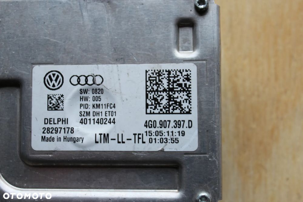 PRZETWORNICA MODUŁ LAMPY LED AUDI VW 4G0907397D 2014 - 7