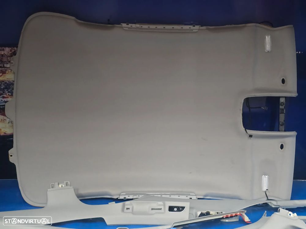 Forra tejadilho interior pilares palas sol kit completo para audi a8 d4 4h0 2011+ - 1