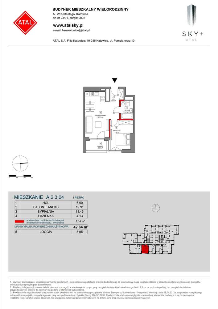 2-pokojowe mieszkanie 42m2 + loggia Bezpośrednio - Pełny obrazek: 2/24