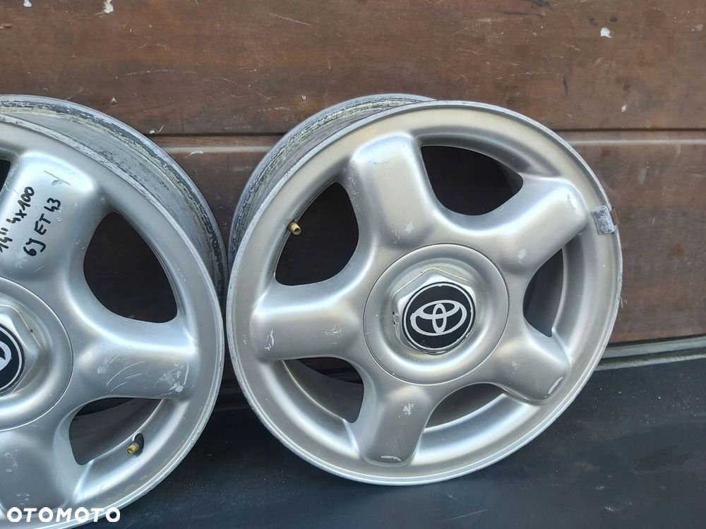 Toyota Yaris I 99 - 05 alufelgi felgi 14 4x100 6j et43 VW golf Honda jazz - 14