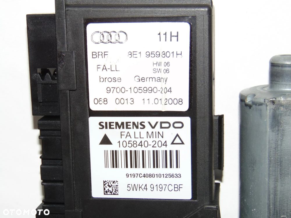 Silniczek podnośnik szyby lewy przedni przód kierowcy 8E1959801H Audi A4 B7 , 04-08r - 3