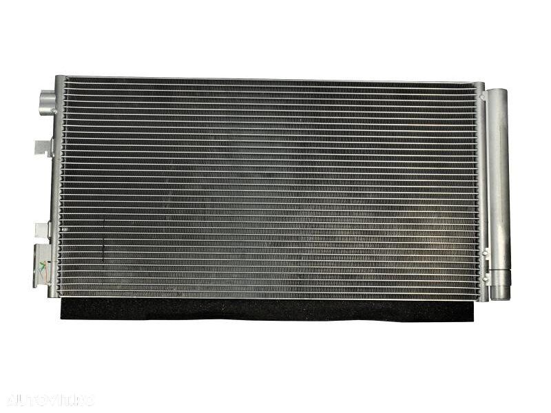 Condensator climatizare Renault Fluence (L30), 02.2010-, motor 1.6, 81 kw benzina, cutie manuala, full aluminiu brazat, 690(640)x350(345)x16 mm, Senzor presiune - montaj orizontal; cu uscator si filtru int - 1