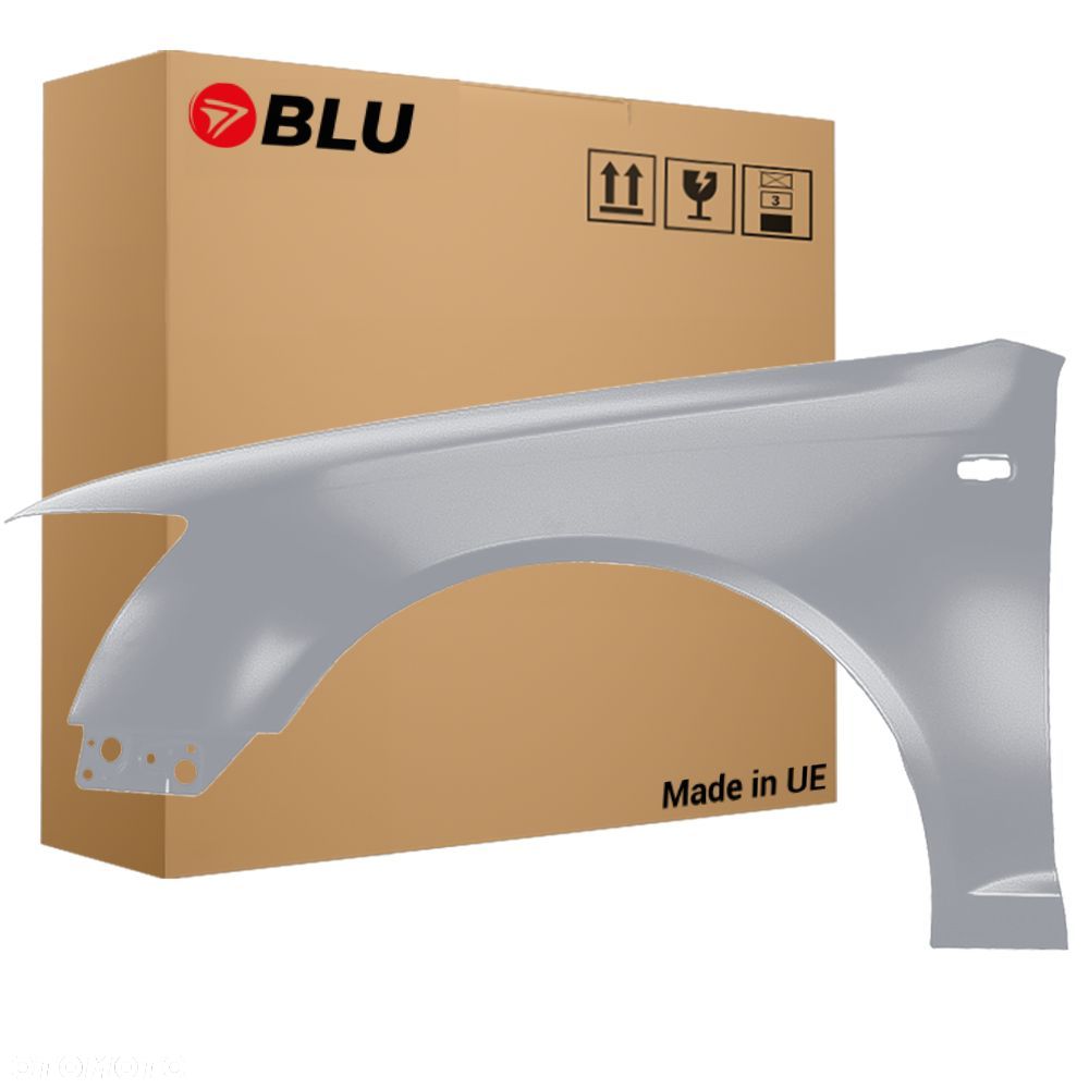BLU Błotnik Audi A6 C6 LY7W Lewy Srebrny 2004-2008 przód SilberSee - 1