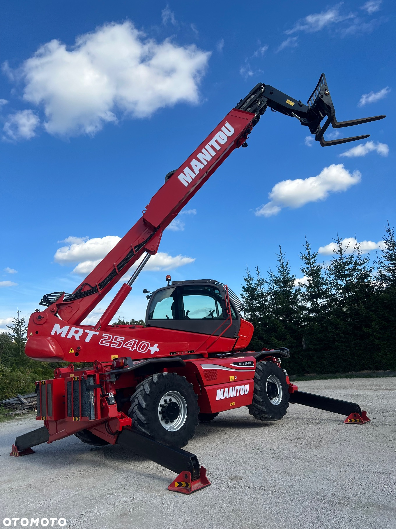 Manitou MANITOU ŁADOWARKA ROTO  widły  Manitou MRT 2540 Privilege Plus PILOT obrotowa 360 dodatkowa hydraulika  2150 2540 1840 2550 wys 24,6m zasięg 17.5 tony silnik MERCEDES opony Michelin 110kw ks.serw 2015r 1 wł manitka roto ładowarka obrotowa - 4