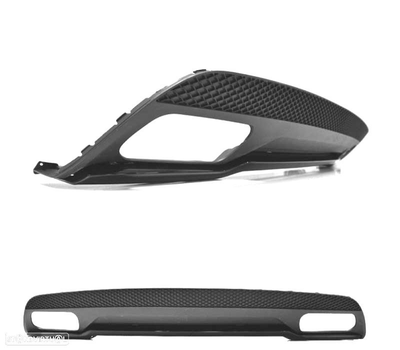 DIFUSOR TRASEIRO MERCEDES CLASE A W176 12-18 LOOK AMG A45 DUPLA SAÍDA - 2
