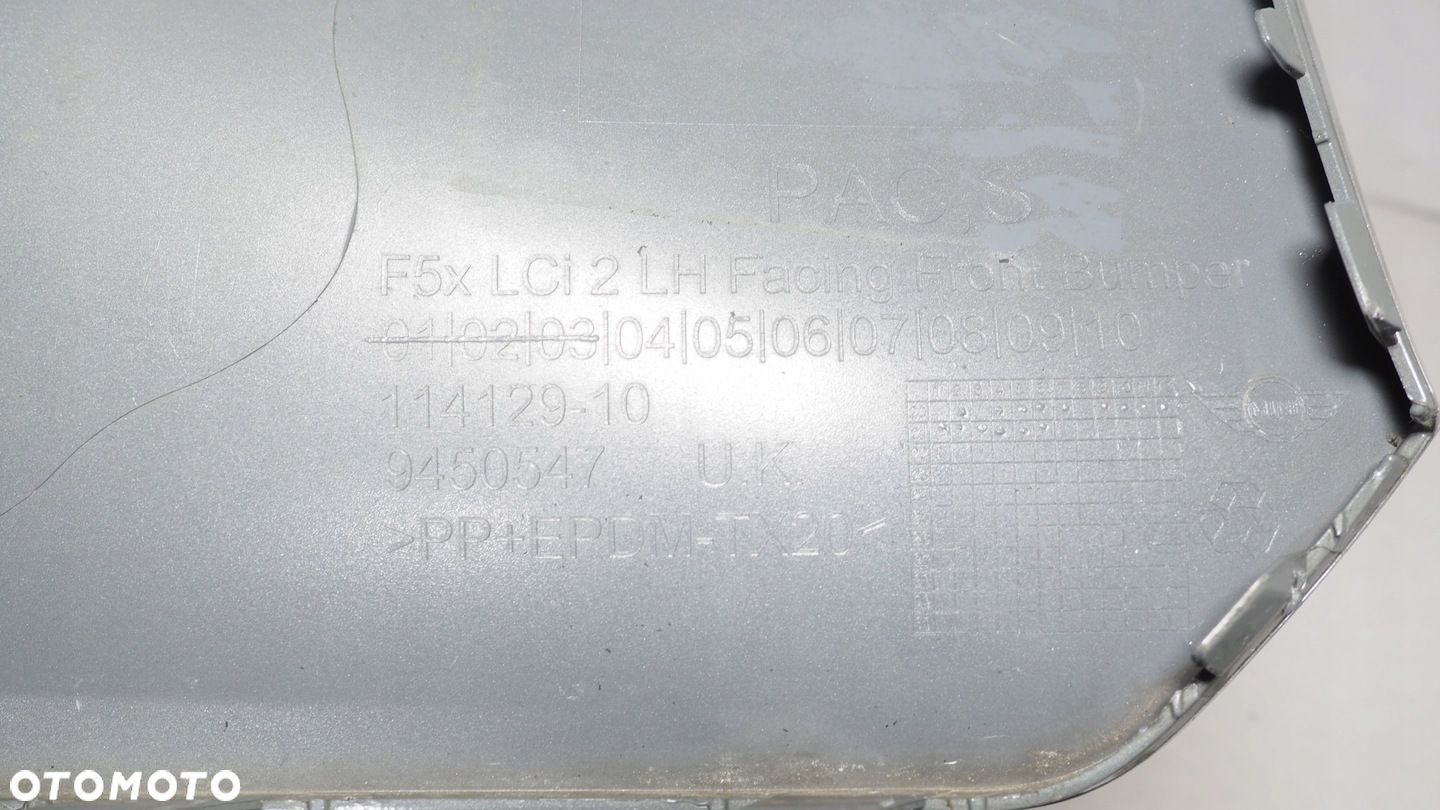 Mini Cooper F55 F56 lift narożnik zderzaka lewy przód 9450547 - 4