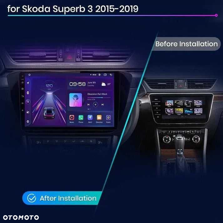 Radio nawigacyjne Skoda Superb 3 2015 -2019 CarPlay, Android Auto, 2GB - 3