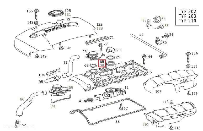 MERCEDES W202 W203 W210 W220 Oring odmy CDI - 3