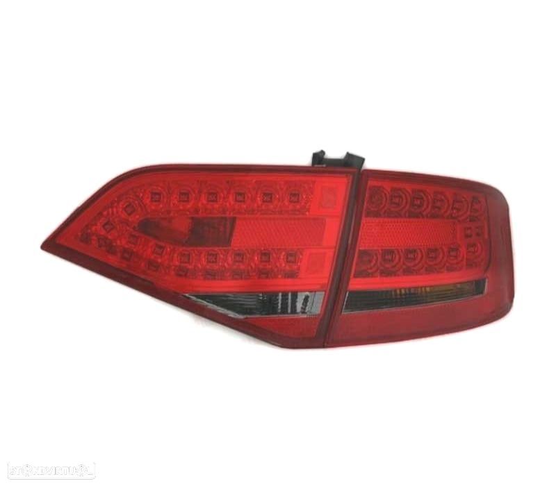 FAROLINS TRASEIROS LED PARA AUDI A4 B8 07-11 VERMELHO ESCURECIDO - 2