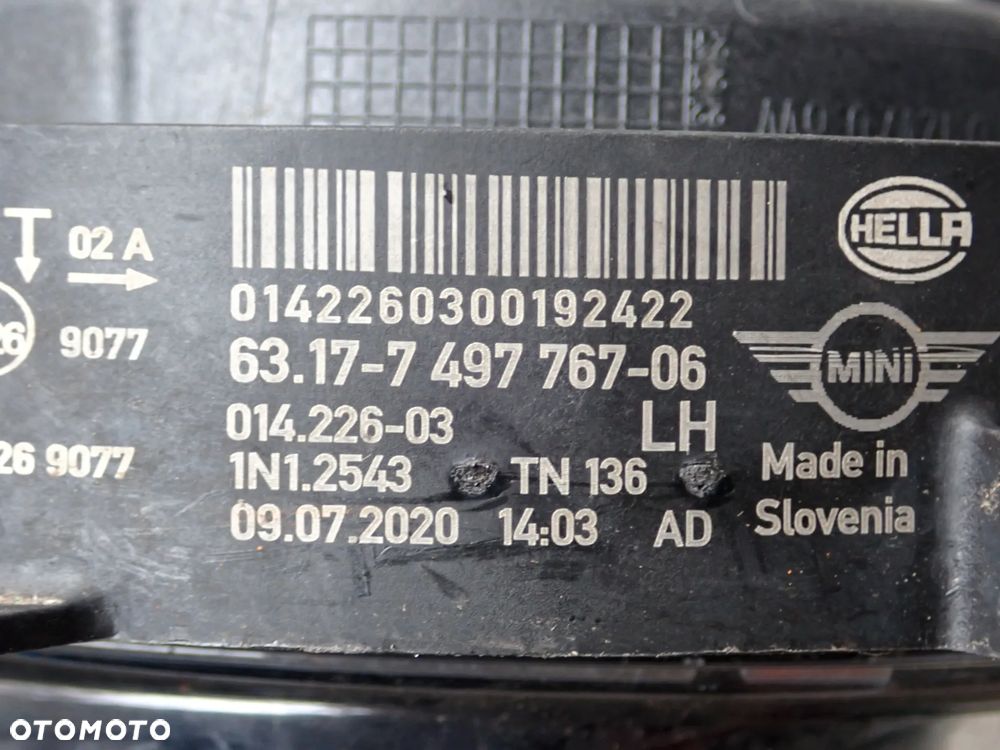 HALOGEN LEWY/ PRAWY PRZÓD MINI COOPER  6317-7497 76706 / 6317-7497 76806 - 5
