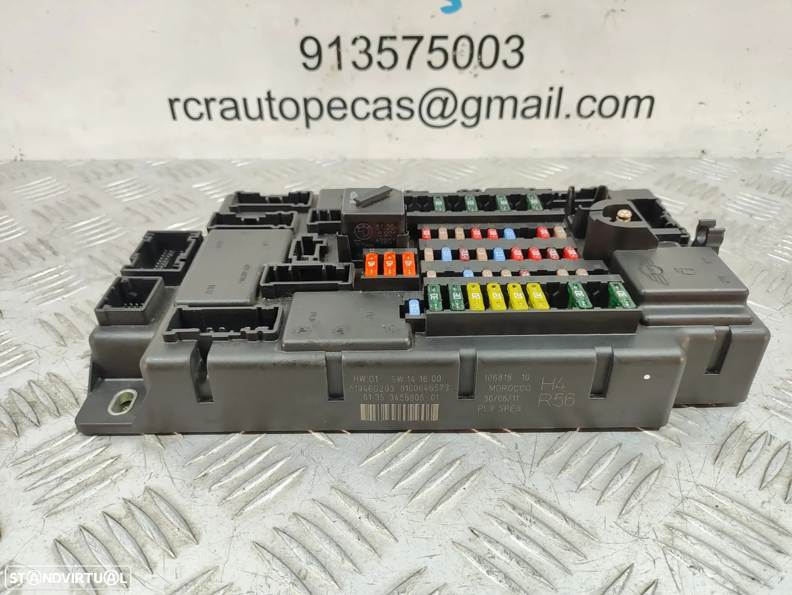 TAMPA CAIXA FUSÍVEIS RELÉS SAM BSI MINI COOPER R56 61353456905 3456905 R60 COUNTRYMAN - 3