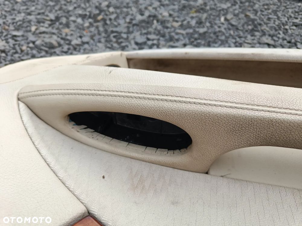 MERCEDES W211 BOCZEK TAPICERKA LEWY PRZÓD PRZEDNI BEŻOWY BEŻ BANAN MATERIAŁ - 9