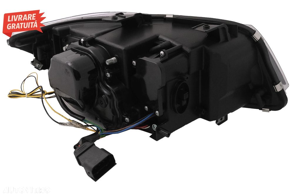 Faruri Xenon 3D Angel Eyes LED DRL BMW Seria 3 E90 E91 (2008-2011) Negru- livrare gratuita - 17