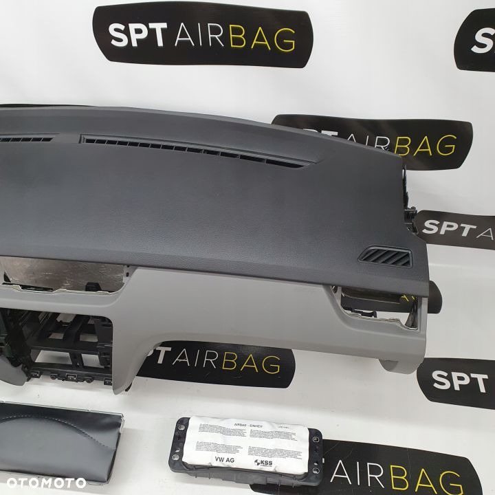 SKODA OCTAVIA III 3 5E0 DESKA ROZDZIELCZA KONSOLA KOKPIT PULPIT PODUSZKI AIRBAG AIR BAG PASY KIT SET - 4