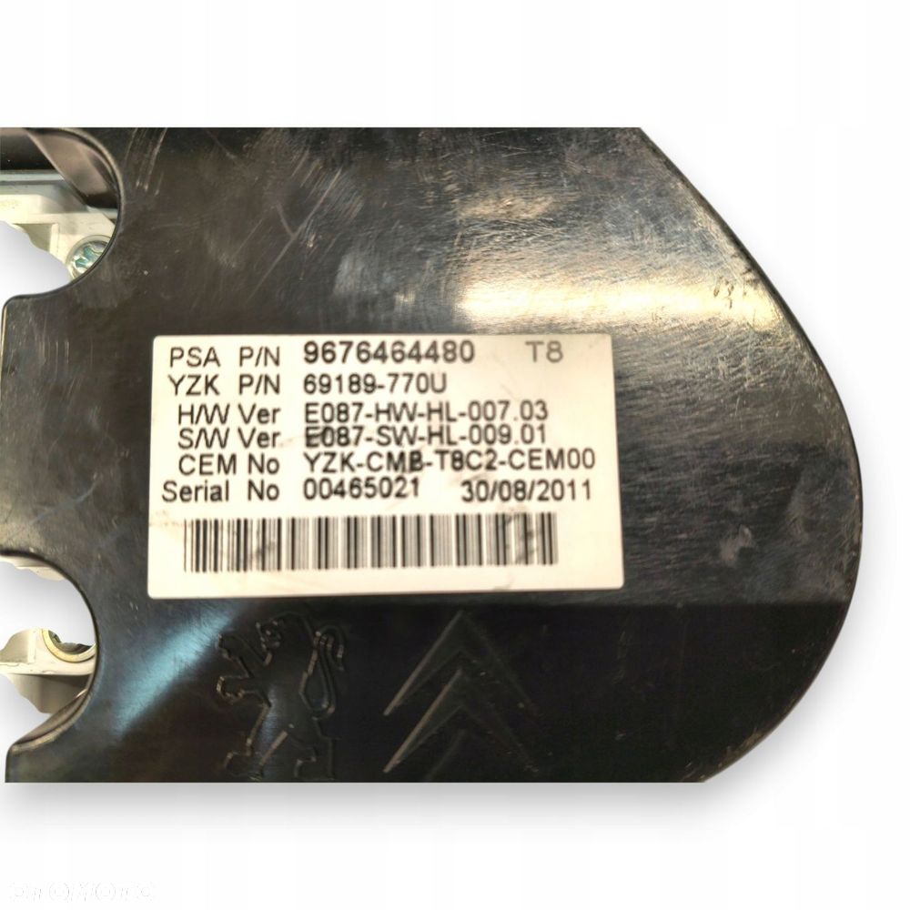 LICZNIK ZEGARY 9676464480 Peugeot 3008 I 5008 I 1.6 HDI E-HDI Diesel - 2