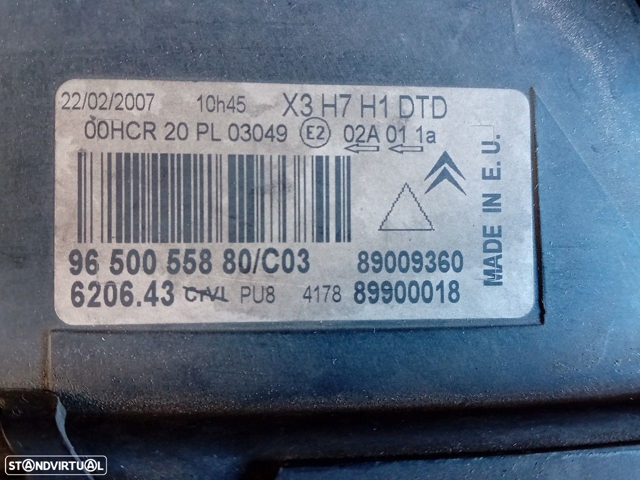 Ótica / farol direita CITROËN C5 II (RC_) - 3
