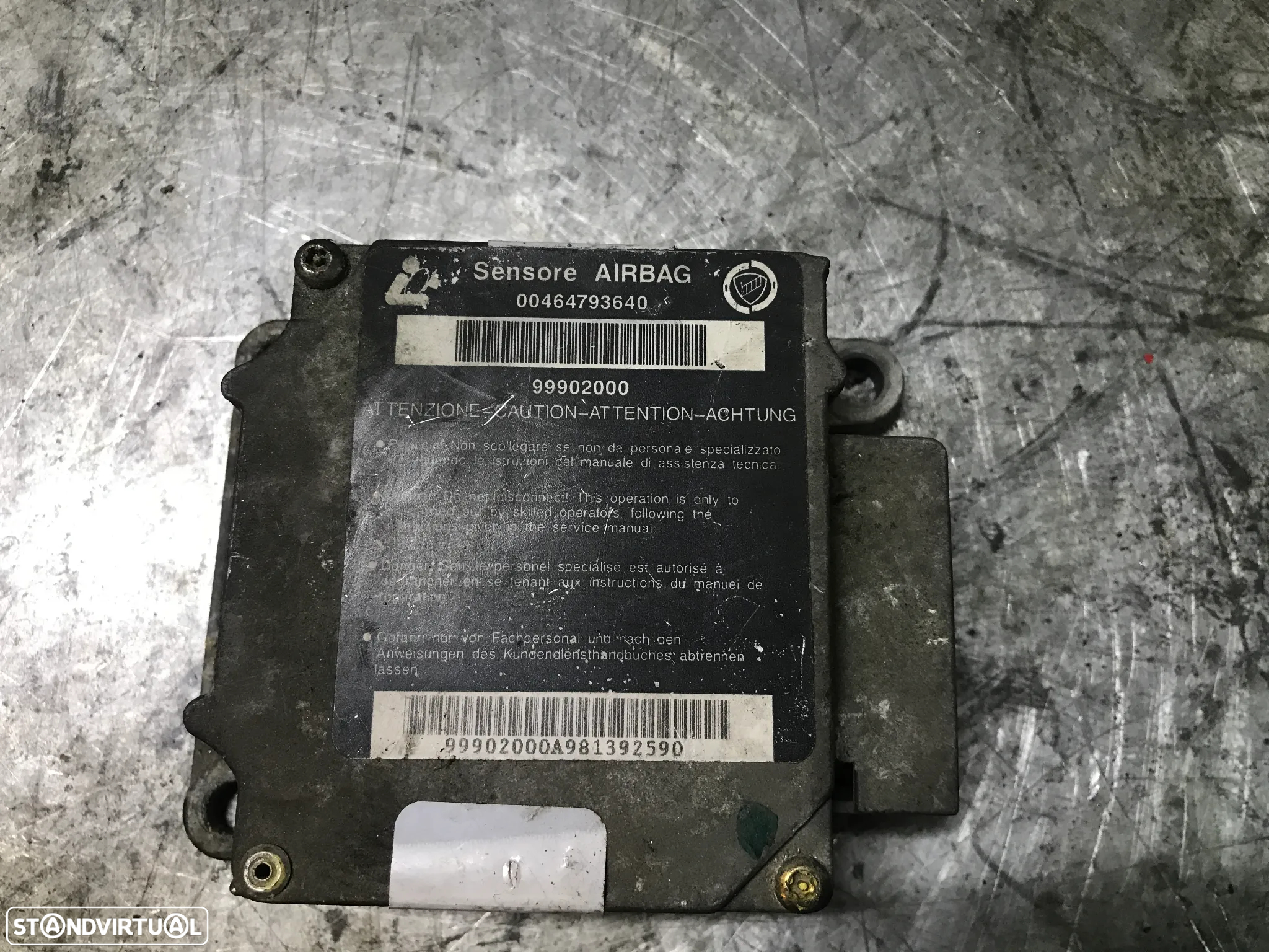 CENTRALINA DO AIRBAG FIAT BRAVO / BRAVA 00464793640 - 2