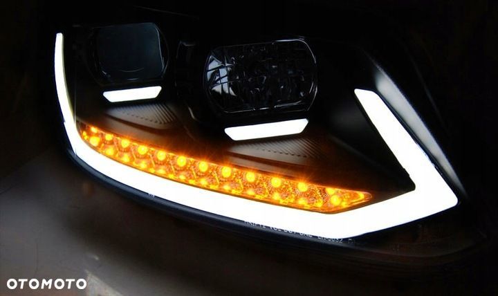 LAMPY VW TOURAN II 2010-2015 BLACK TUBE DRL DTS LED - 5