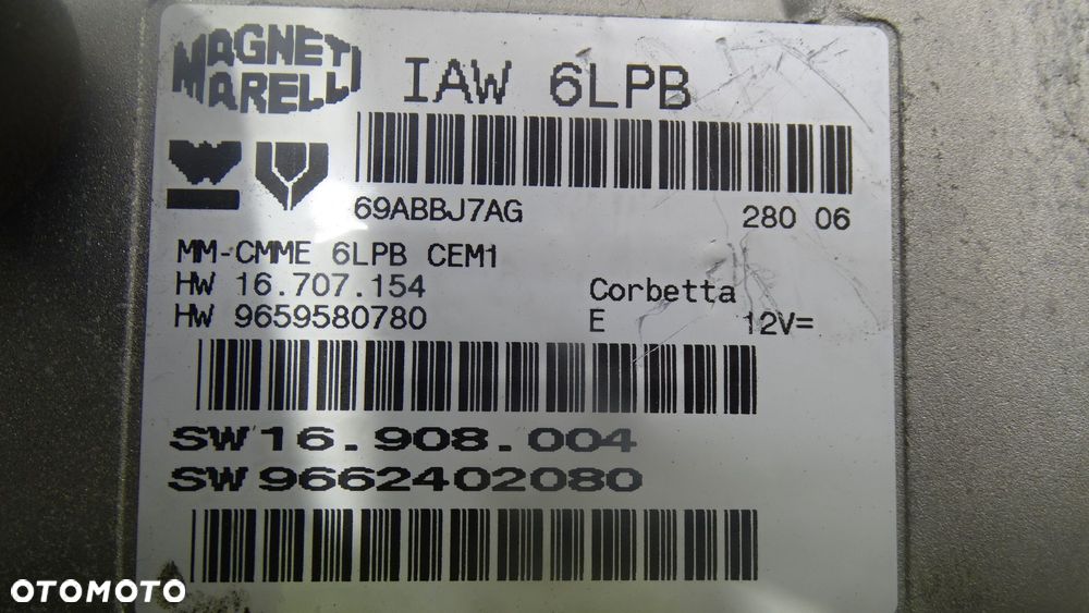 KOMPUTER SILNIKA CITROEN C4 PICASSO 1.8 9662402080 - 7