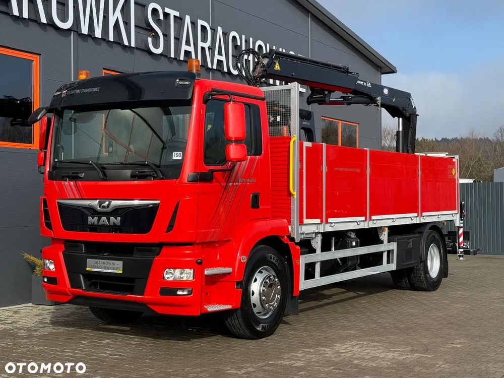 MAN TGM 18.250 // E6 // org. 92000km !!! // 4x2 // manual // skrzynia + HDS HMF z pilotem // TGS TGX TGL budowlanka żuraw dzwig kran crane - 3