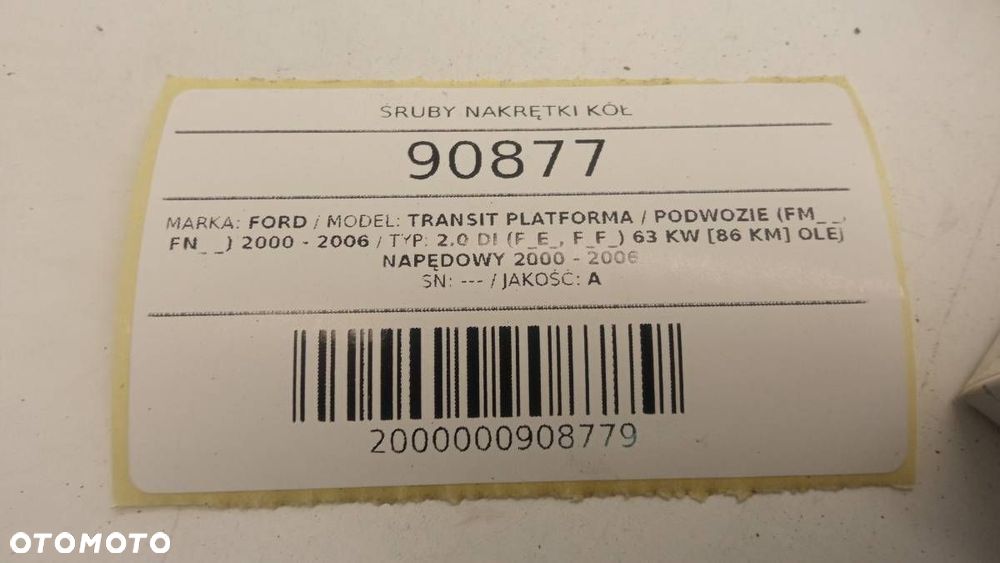 ŚRUBY NAKRĘTKI KÓŁ FORD TRANSIT 2003 20 SZT 1,75MM - 4