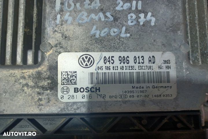 Calculator motor ECU 045906013AD 0281016170 - 1.4 BMS  045906013AD 02 - 3