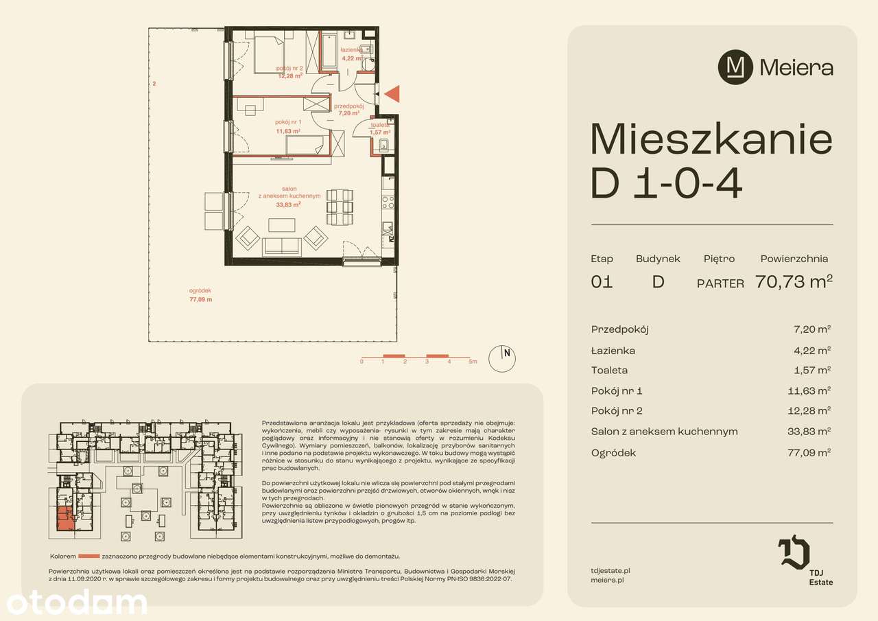 3-pokojowe mieszkanie 70m2 + ogródek Bez Prowizji - Pełny obrazek: 2/13