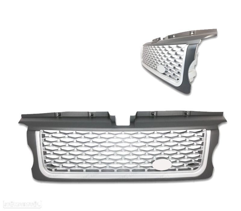 GRELHA FRONTAL RANGE ROVER SPORT 05-09 LOOK AUTOBIOGRAPHY SILVER EDITION - 3