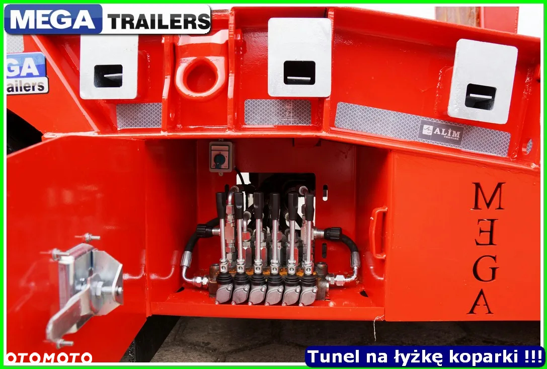 Mega Nisko podłoga 4 osie,  dł. 9,50 m, TUNEL na RAMIĘ KOPARKI !!! - 29