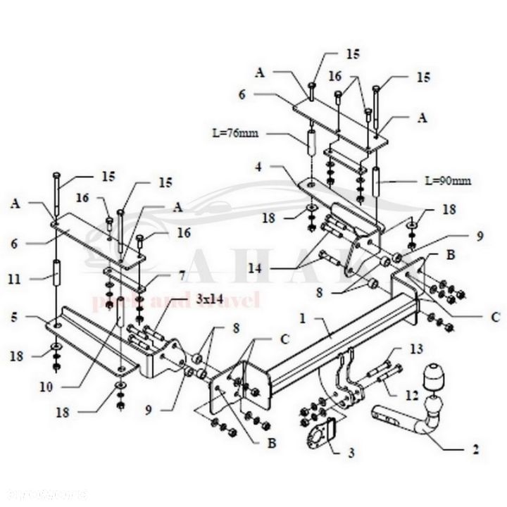 Hak Holowniczy Odkręcany Do Suzuki Sx4 Sedan 2007-2013 - 3
