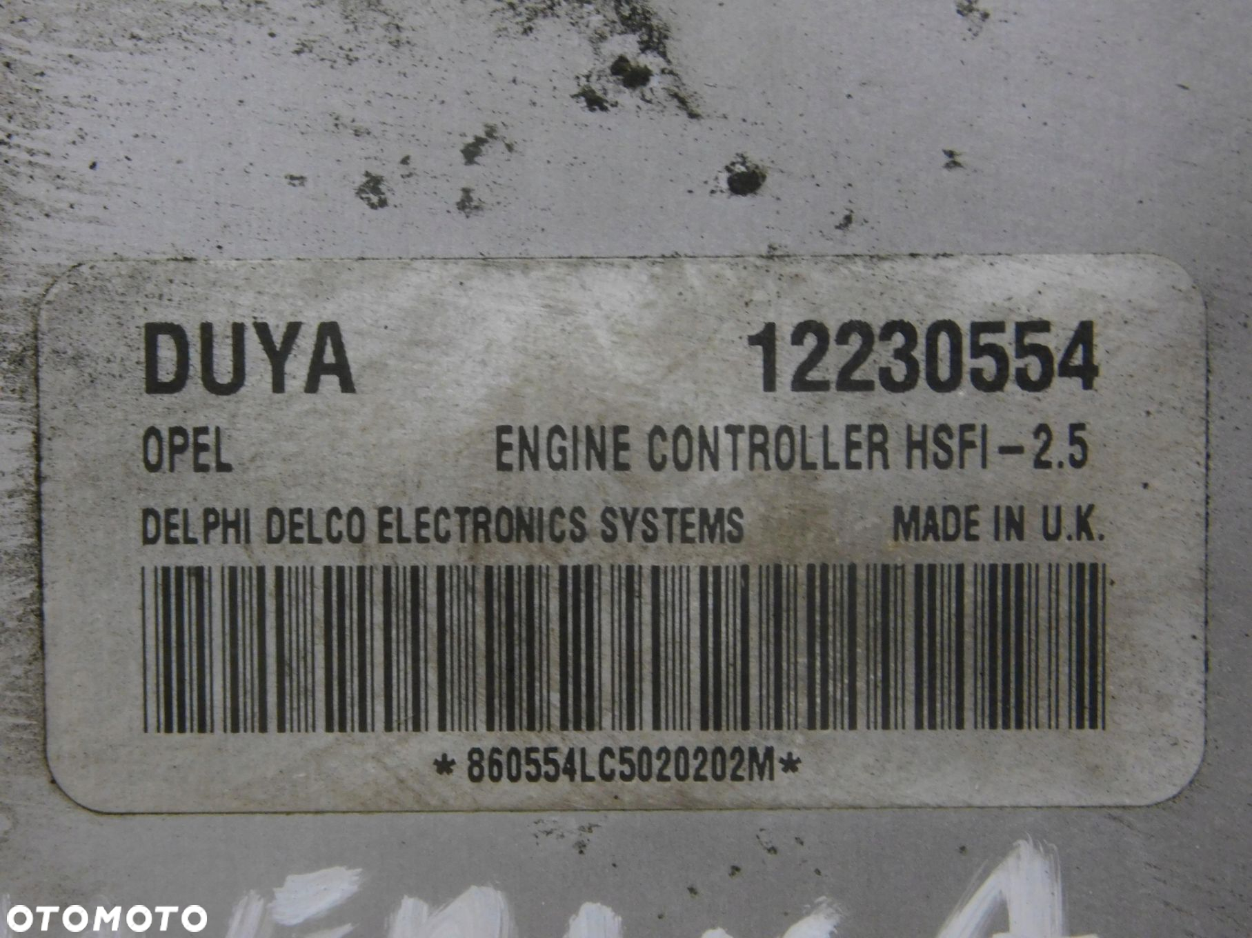 12230554 Duya Sterownik Silnika Ecu Opel Meriva A 1.6 16V - 3