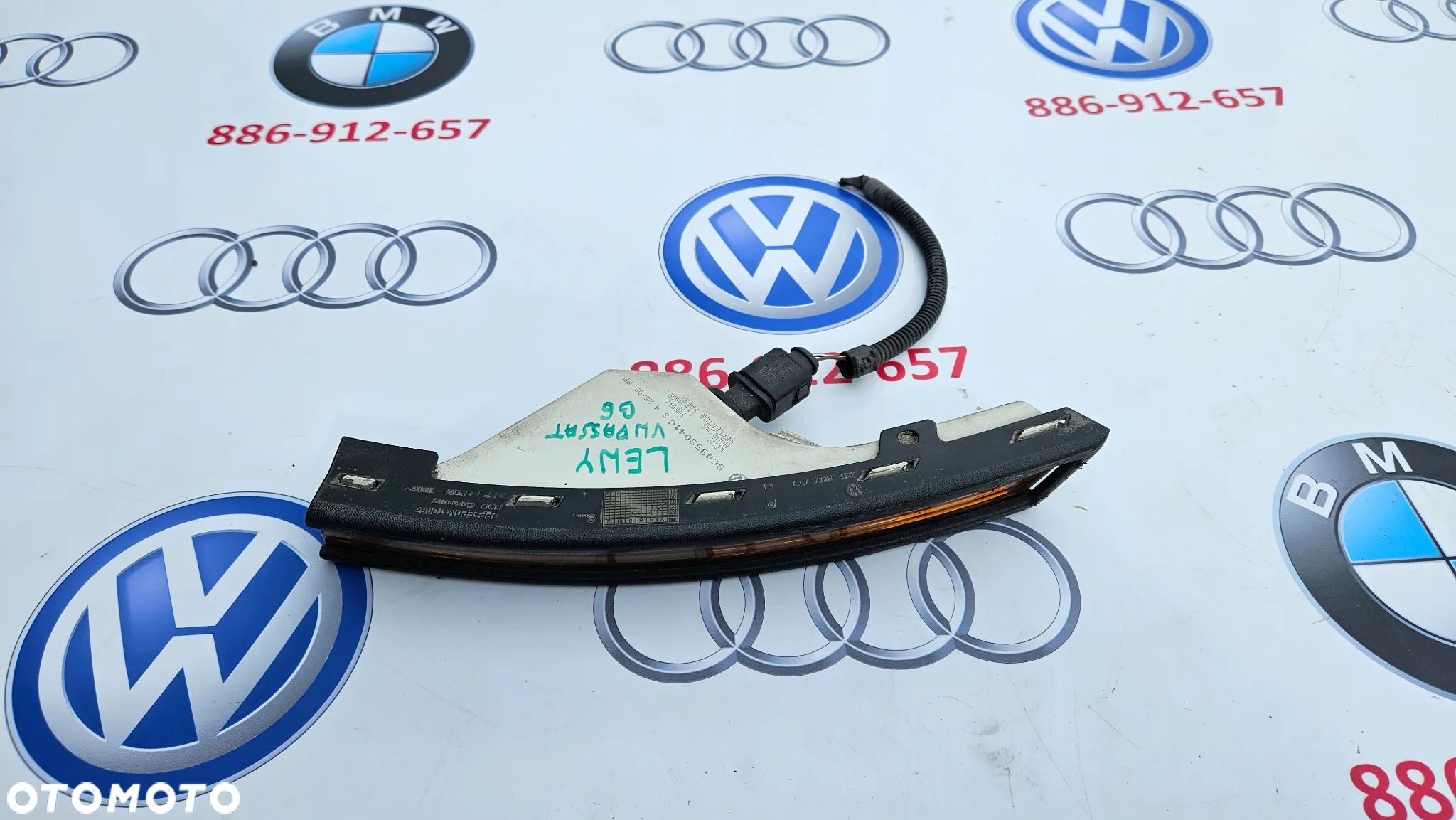 VW Passat B6 3C 2005-2010 Kierunkowskaz zderzaka lewy Migacz lewy POMARANCZOWY 3C0953041C - 1