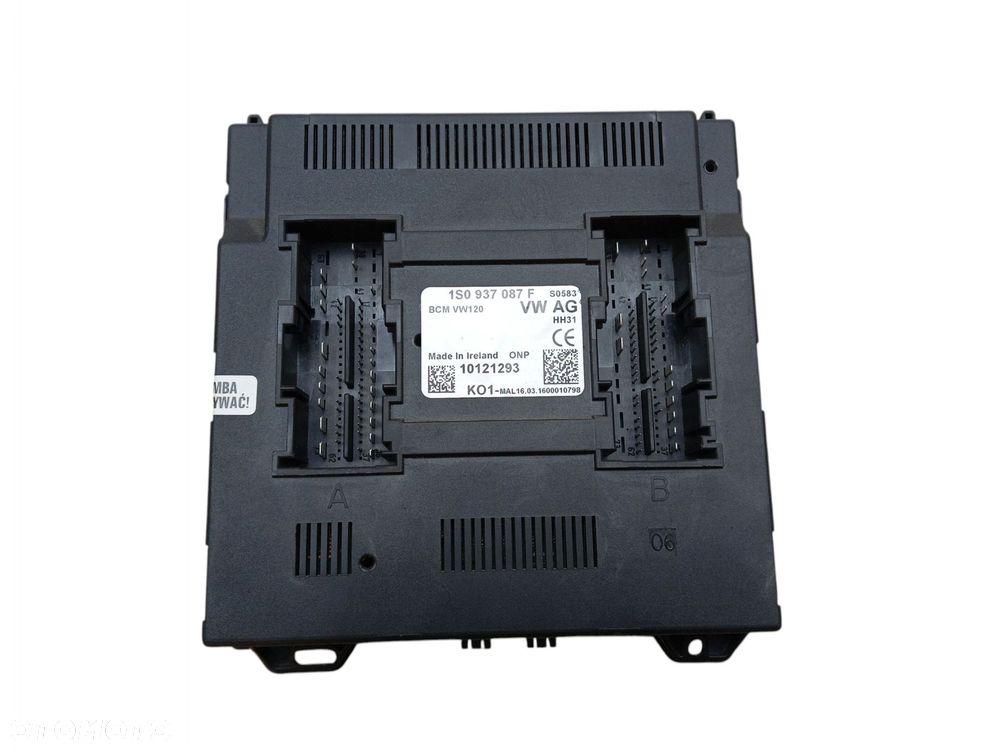 MODUŁ KOMFORTU BCM SKODA CITIGO SEAT MII VW UP 1S0937087F - 1