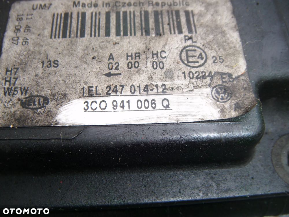 vw passat b6 lampa prawy przód  3c0941006q - 3