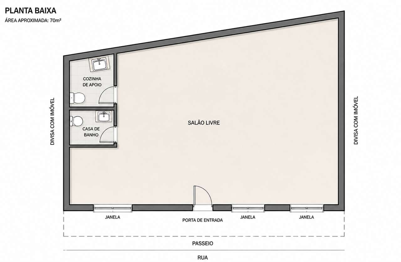 Loja 70m² em Bruto no Centro Histórico de Viseu – Junto à Sé e Rossio - Grande imagem: 5/9