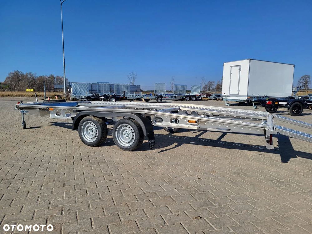 MAZZO Laweta 450x205cm DMC 2700kg raz łamana, MASA WŁASNA TYLKO 420kg, aluminiowa z najazdami i kołem zapasowym - 19