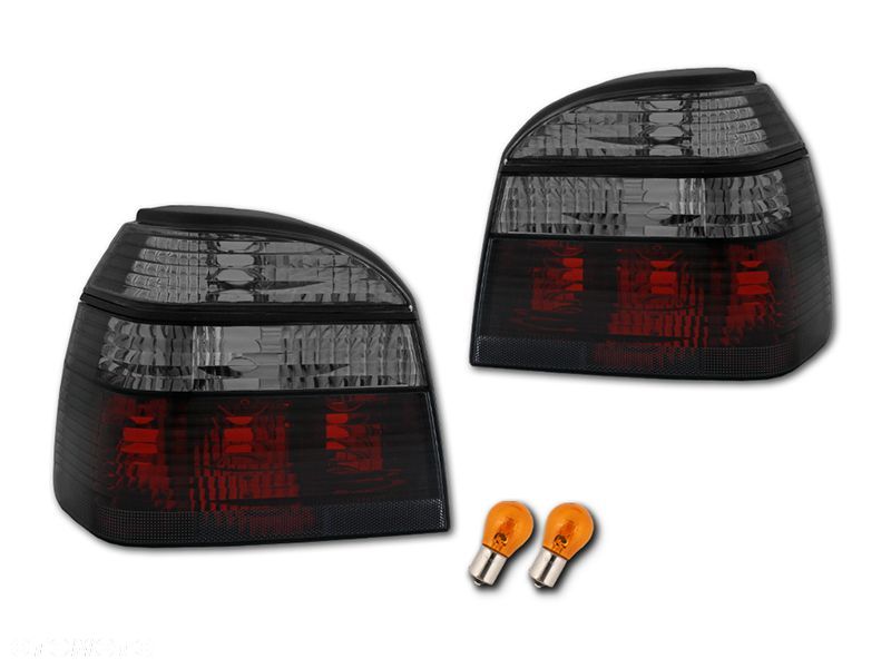 LAMPY TYLNE KPL TUNING BLACK SMOKE CLEAR DEPO FK CZARNE VW GOLF III 3 1991- - 1