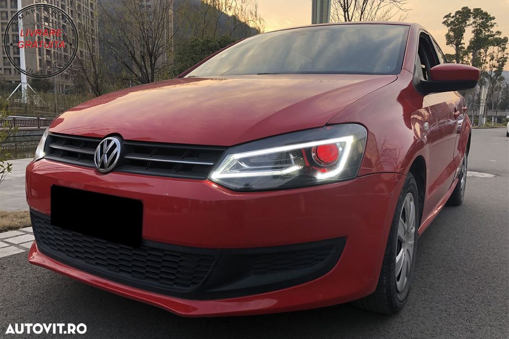 Faruri LED VW Polo MK5 6R 6C 61 (2011-2017) RHD Devil Eye Look- livrare gratuita - 15