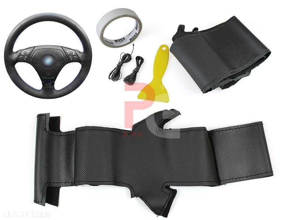 Husa volan piele negru 38 cm. BMW – E36, E39, E46 - 1