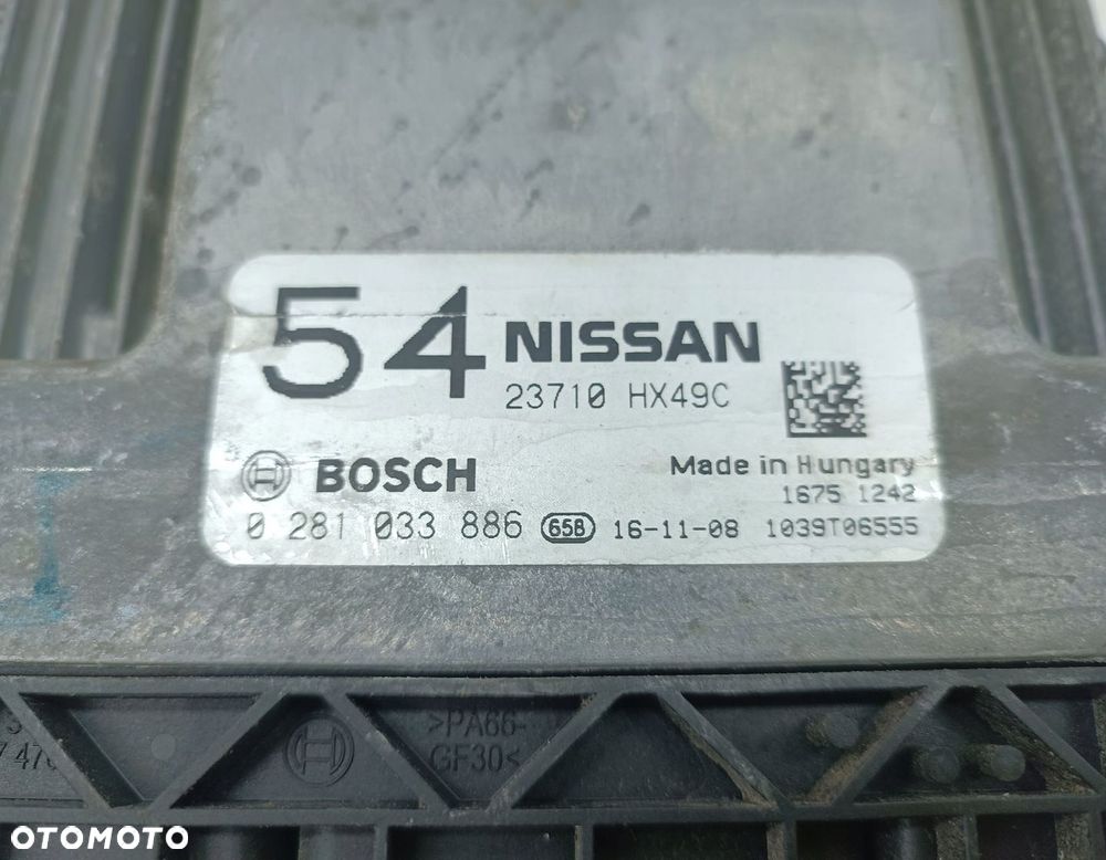 KOMPUTER SILNIKA STEROWNIK NISSAN QASHQAI J11 1.6 DCI 0281033886 - 2