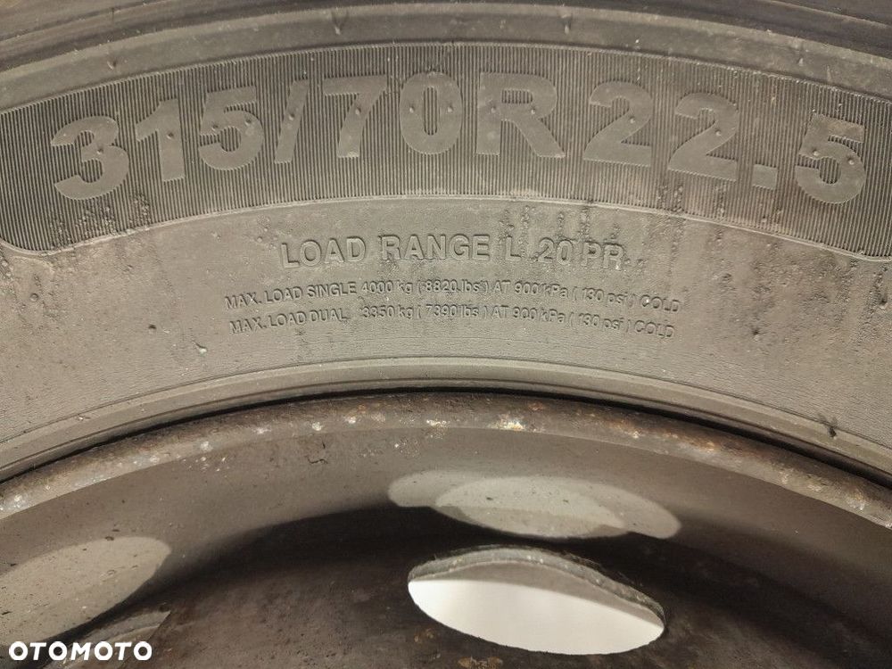 SCANIA R KOŁO PRZEDNIE FELGA STALOWA Z OPONĄ 315/70 R22.5 156/150L - 2
